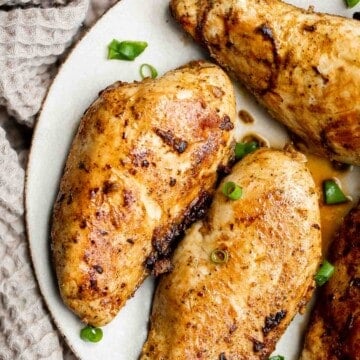 Mexican chicken breast is juicy, tender, and flavorful. It's easy to prep with a quick marinade before cooking on the stove, air fryer, or oven. | aheadofthyme.com