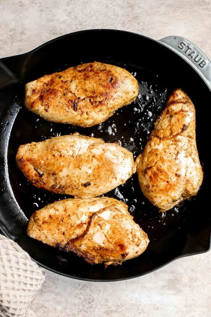 Mexican chicken breast is juicy, tender, and flavorful. It's easy to prep with a quick marinade before cooking on the stove, air fryer, or oven. | aheadofthyme.com