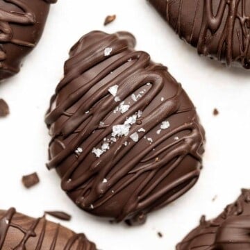 Chocolate-covered peanut butter eggs with a hard chocolate shell on the outside and a soft peanut butter interior inside are rich, sweet, and delicious. | aheadofthyme.com