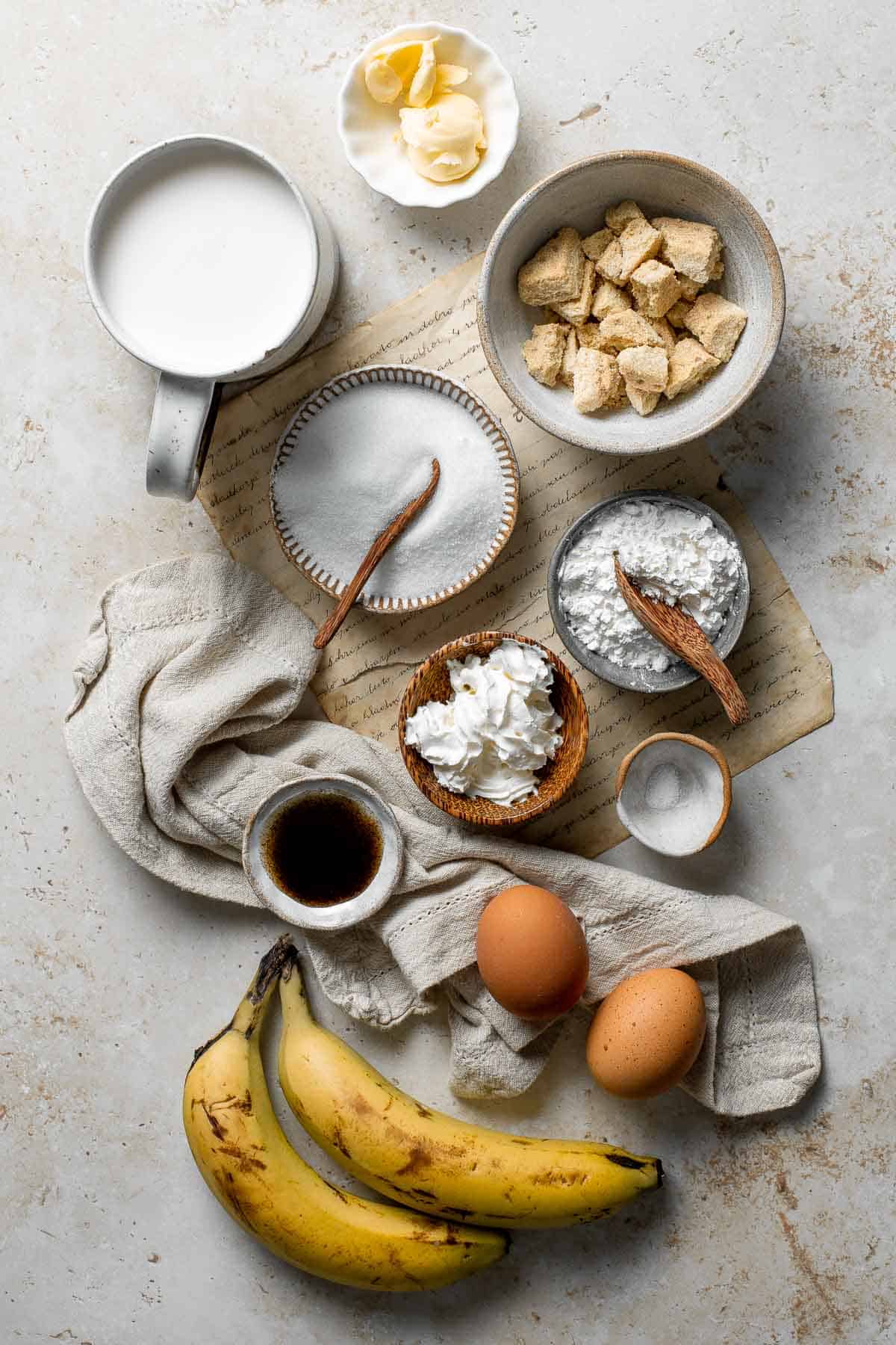 Ingredients in banana pudding. | aheadofthyme.com