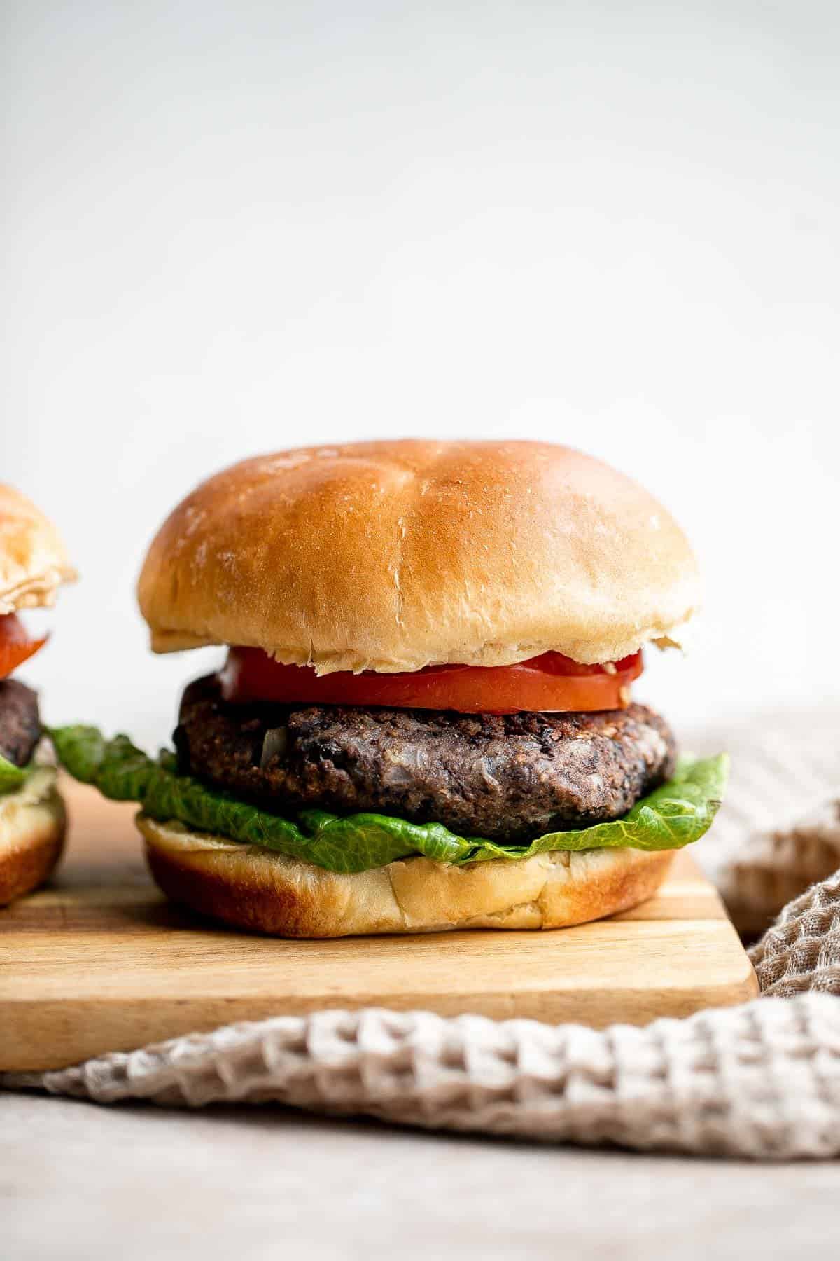 Homemade vegetarian black bean burgers are thick, hearty, flavorful, and delicious. They are easy to make with the best texture (no mushy burgers here!). | aheadofthyme.com