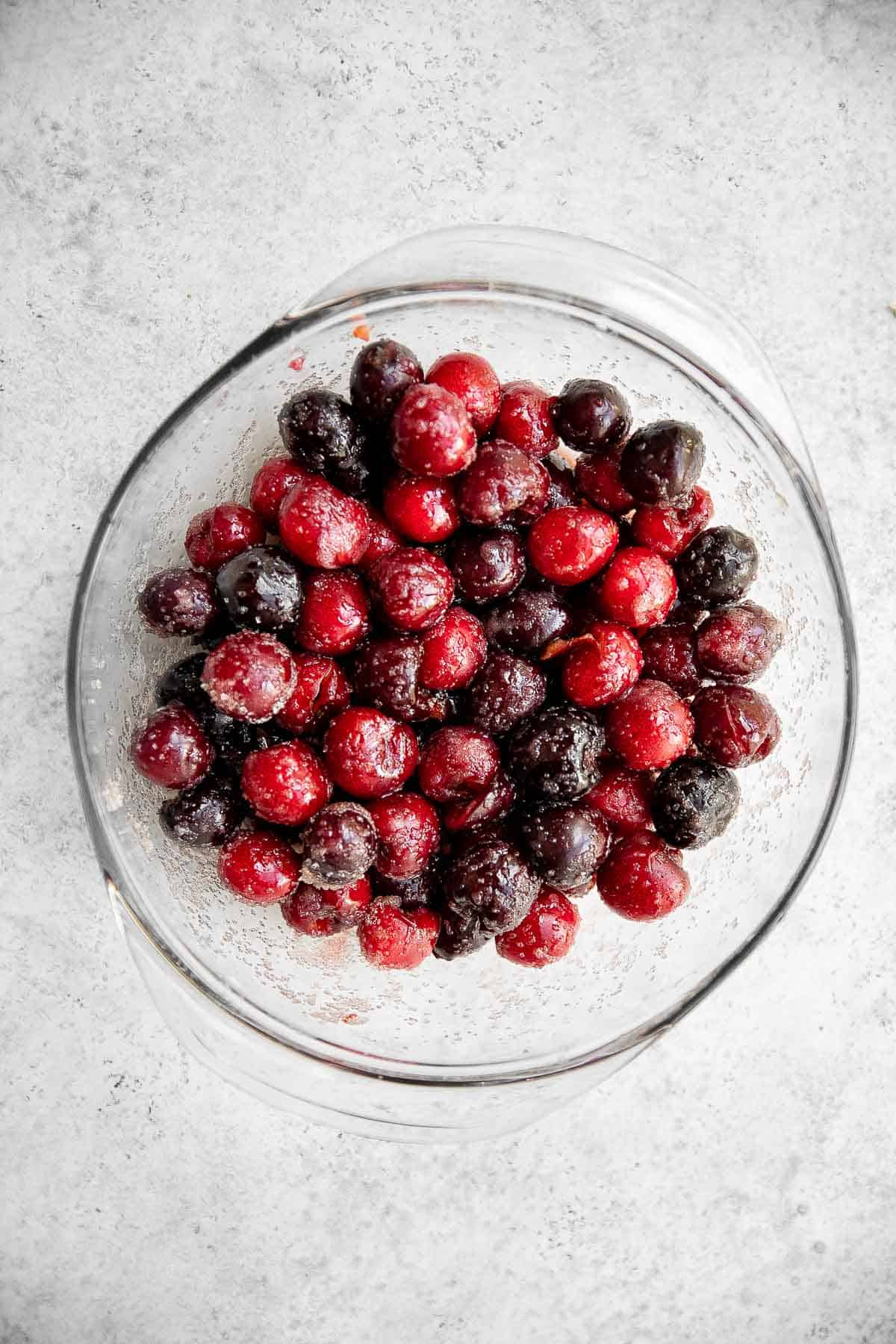 These bakery-style homemade Cherry Crumb Bars with 3 delicious layers are sweet, buttery, and tart. They’re easy to make and ready in just over an hour. | aheadofthyme.com