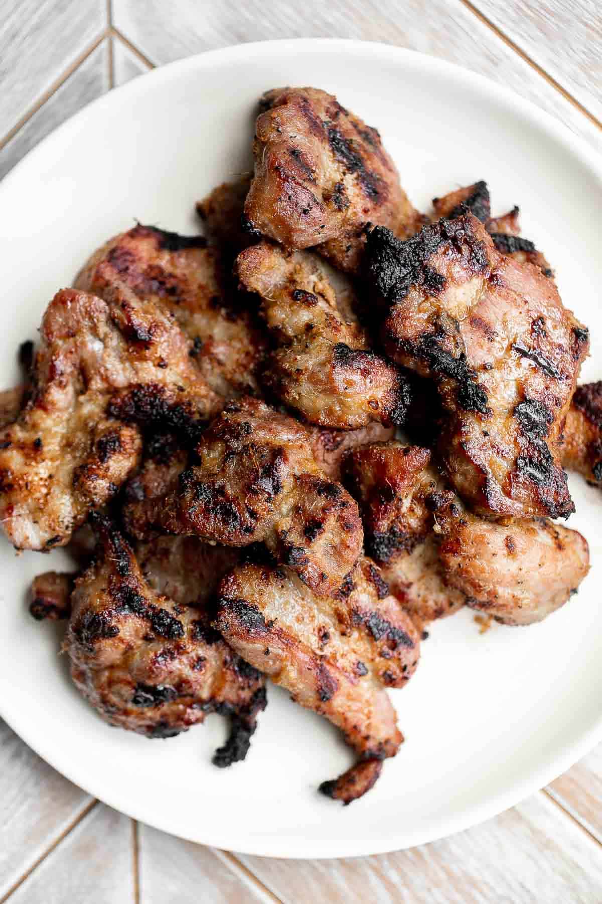 Vietnamese Grilled Pork (Bún Thịt Nướng) is delicious, flavorful, and easy to make. It’s tender and juicy on the inside, and perfectly charred outside. | aheadofthyme.com