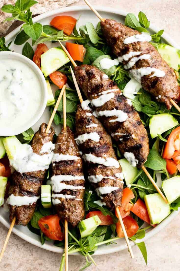 Beef Kofta Kebabs Ahead of Thyme
