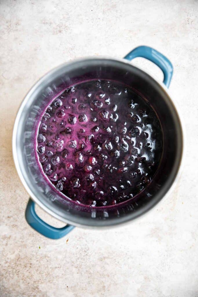 Blueberry Sauce is easy to make with a handful of simple ingredients in 15 minutes. It’s the perfect thick, fruity syrup to add to breakfast or dessert. | aheadofthyme.com