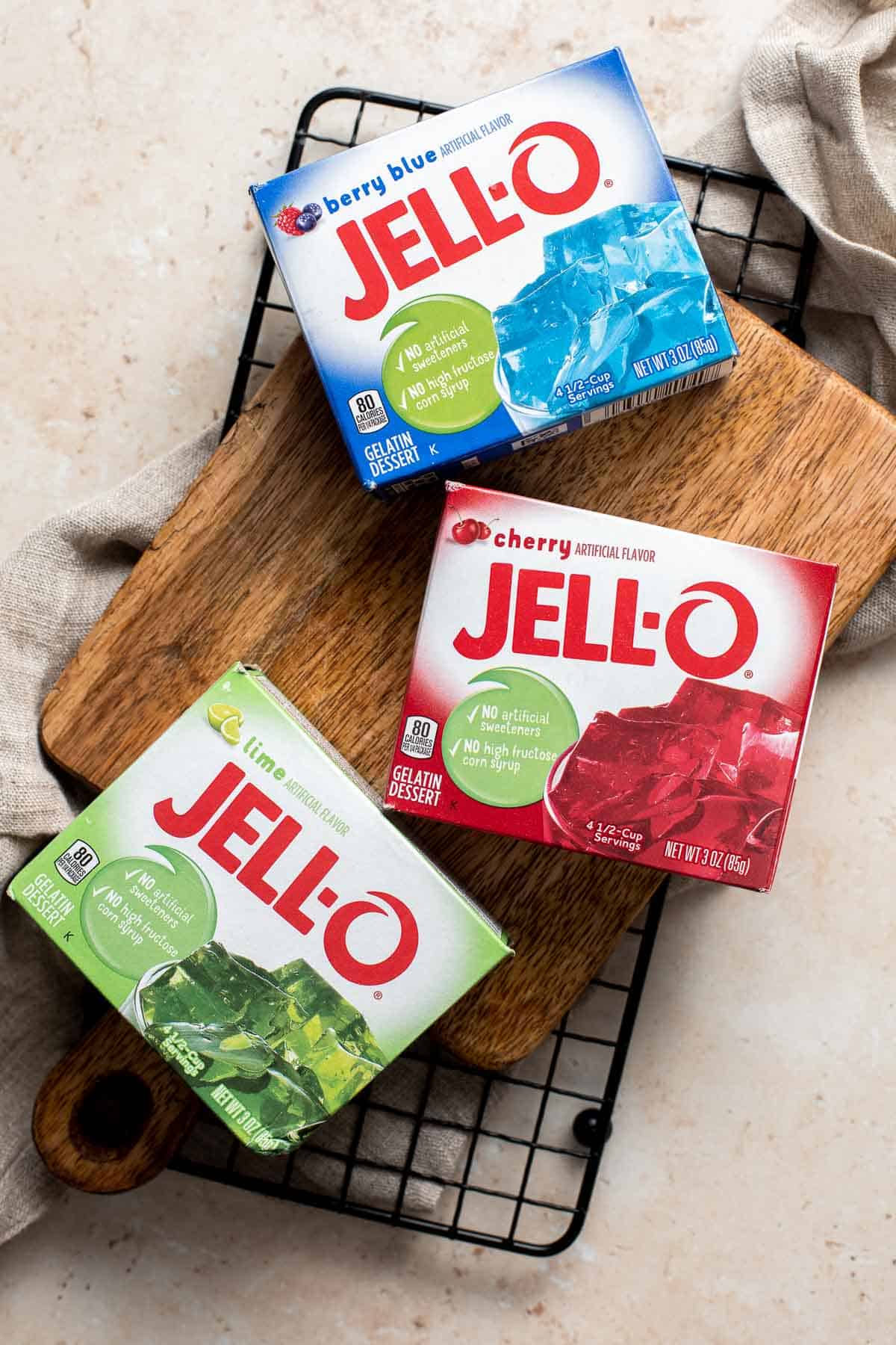 Jello Jigglers are fun, colorful gelatin treats that are smooth in texture and fruity flavored. Customize for any holiday with different colors and shapes. | aheadofthyme.com