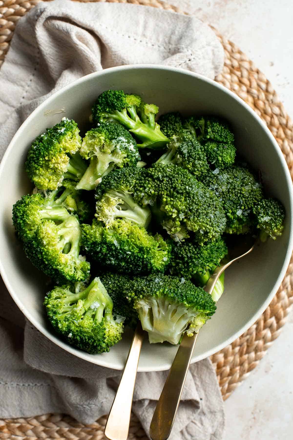 Microwave Steamed Broccoli - Ahead of Thyme