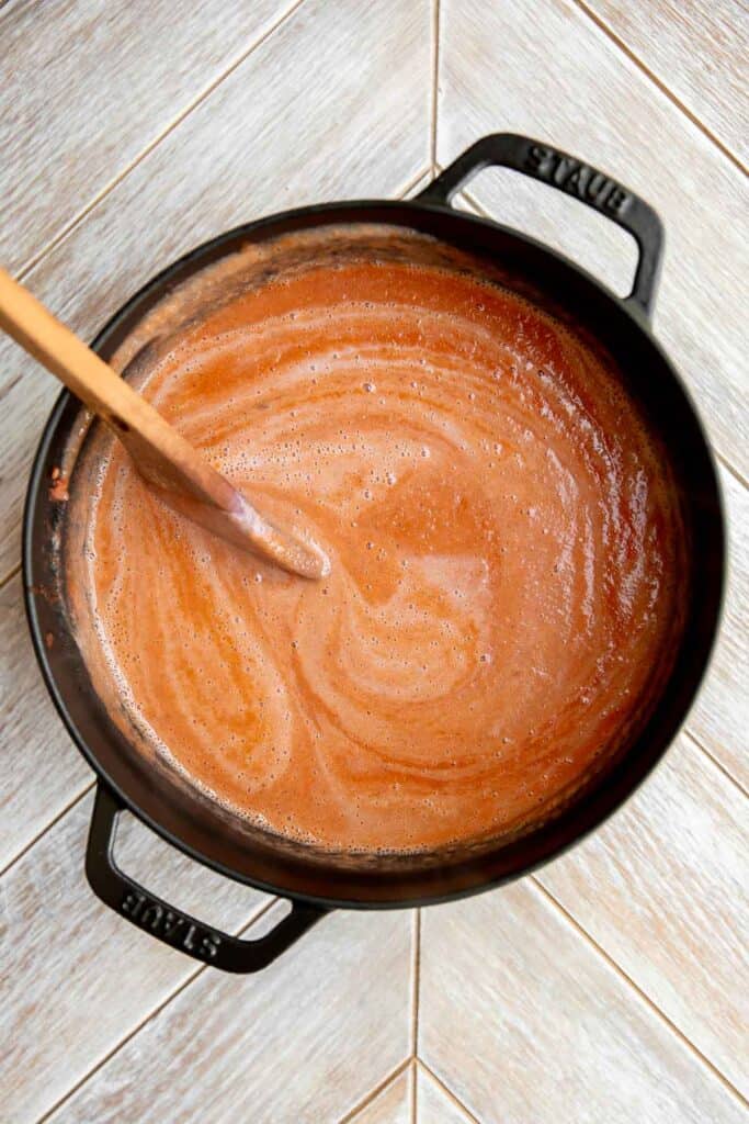 Spice up your weeknight dinners with Mexican Pinto Bean Soup (Sopa Tarasca) made with creamy pinto beans, spicy chipotle, and a tomato broth in 30 minutes. | aheadofthyme.com