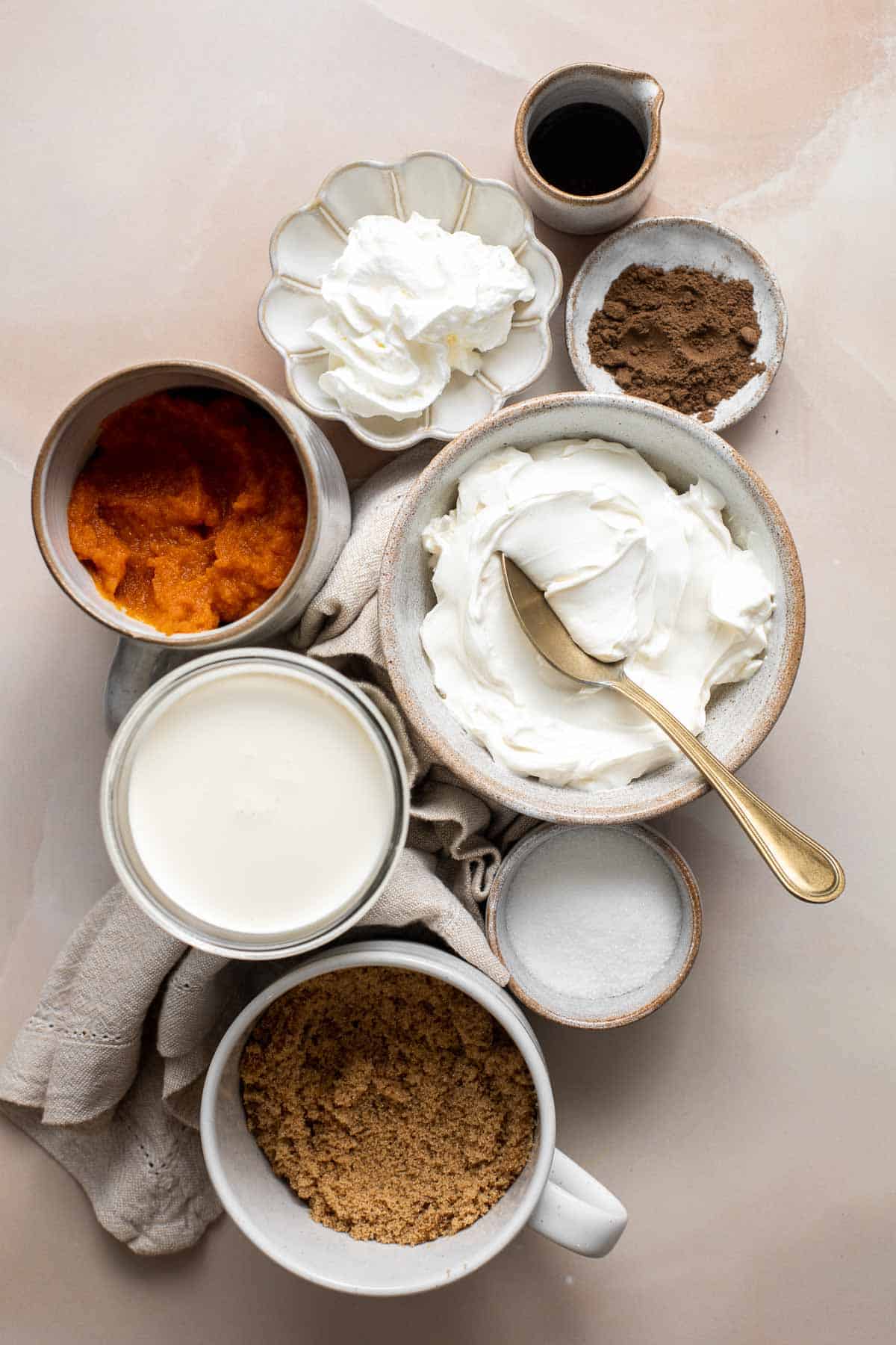 This rich, creamy pumpkin mousse is a fall dessert favorite. It’s beginner-friendly, no bake, and easy to whip up in 15 minutes before ready to chill. | aheadofthyme.com