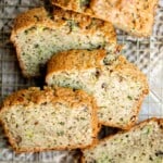 This easy Zucchini Bread is moist, light, and fluffy. It’s loaded with real zucchini — but you wouldn’t even know it because you can’t taste it! So good. | aheadofthyme.com
