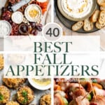 Looking for appetizers to make in the fall? Here's over 40 best fall appetizers including warm dips, baked appetizers, bite-sized appys, platters, and more. | aheadofthyme.com
