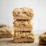 Homemade Apple Pie Bars are sweet, tart, and crumbly. With 3 delicious layers including a flaky pastry crust, cinnamon apple filling, and crumbly topping. | aheadofthyme.com