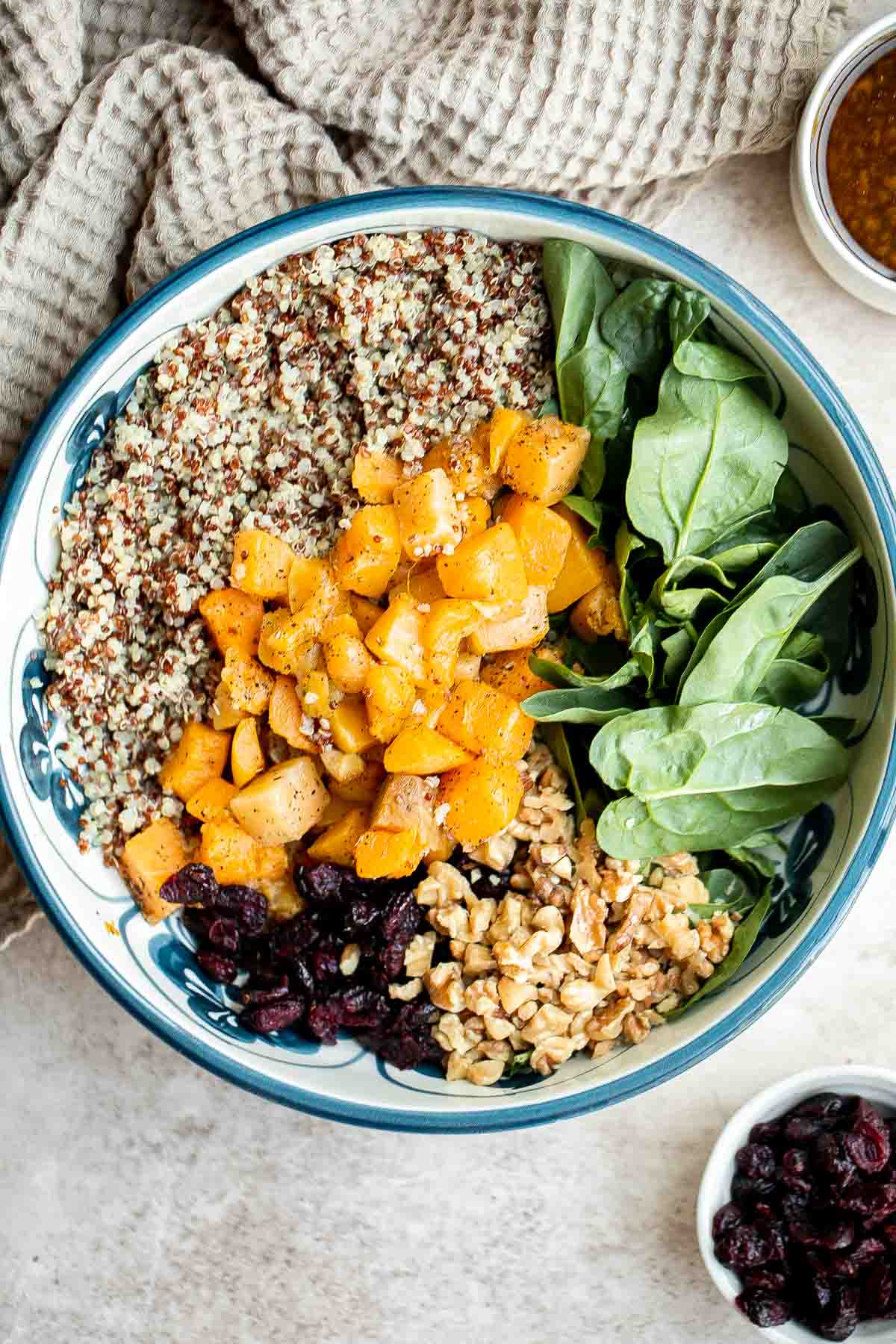 This Butternut Squash Quinoa Salad is easy to make, ready in under an hour, delicious, and loaded with health benefits. It's the perfect fall salad. | aheadofthyme.com