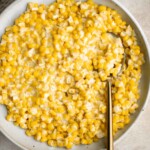 Homemade Creamed Corn is creamy, delicious, and simple. It’s quick and easy to make at home and so much better than store-bought canned creamed corn. | aheadofthyme.com