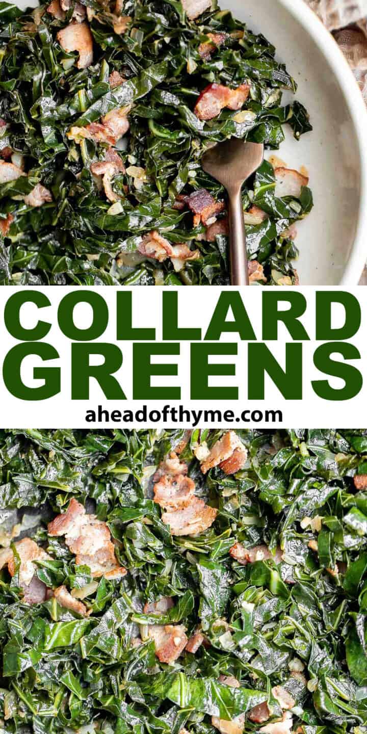 Collard Greens with Bacon Ahead of Thyme