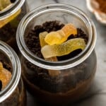 Dirt Pudding Cups are an easy Halloween dessert that is sweet, delicious, and creepy — totally on brand for spooky fun. Make worms in dirt in 10 minutes. | aheadofthyme.com