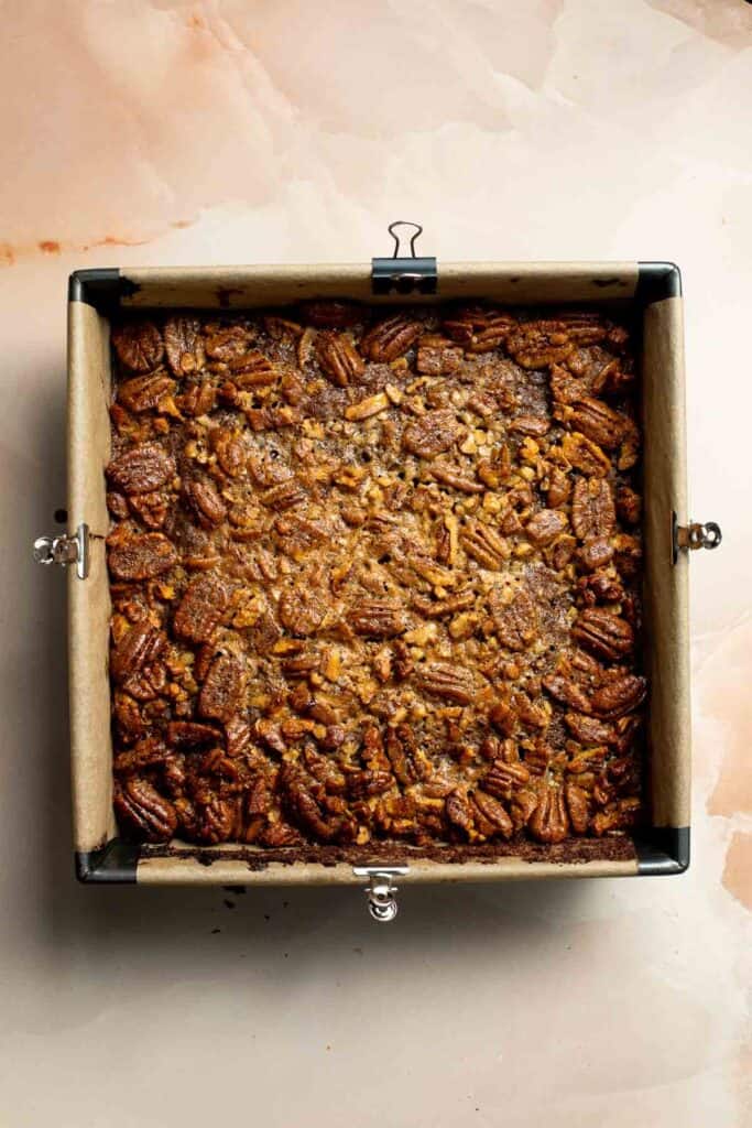 Why make pie or brownies when you can have them both at once? These Pecan Pie Brownies are the perfect fall treat for any occasion — rich, sweet, indulgent. | aheadofthyme.com