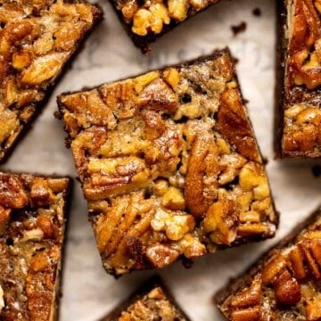 Why make pie or brownies when you can have them both at once? These Pecan Pie Brownies are the perfect fall treat for any occasion — rich, sweet, indulgent. | aheadofthyme.com