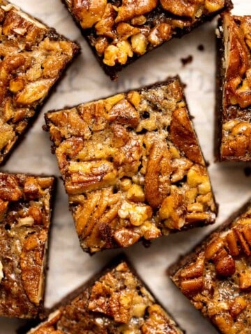 Why make pie or brownies when you can have them both at once? These Pecan Pie Brownies are the perfect fall treat for any occasion — rich, sweet, indulgent. | aheadofthyme.com