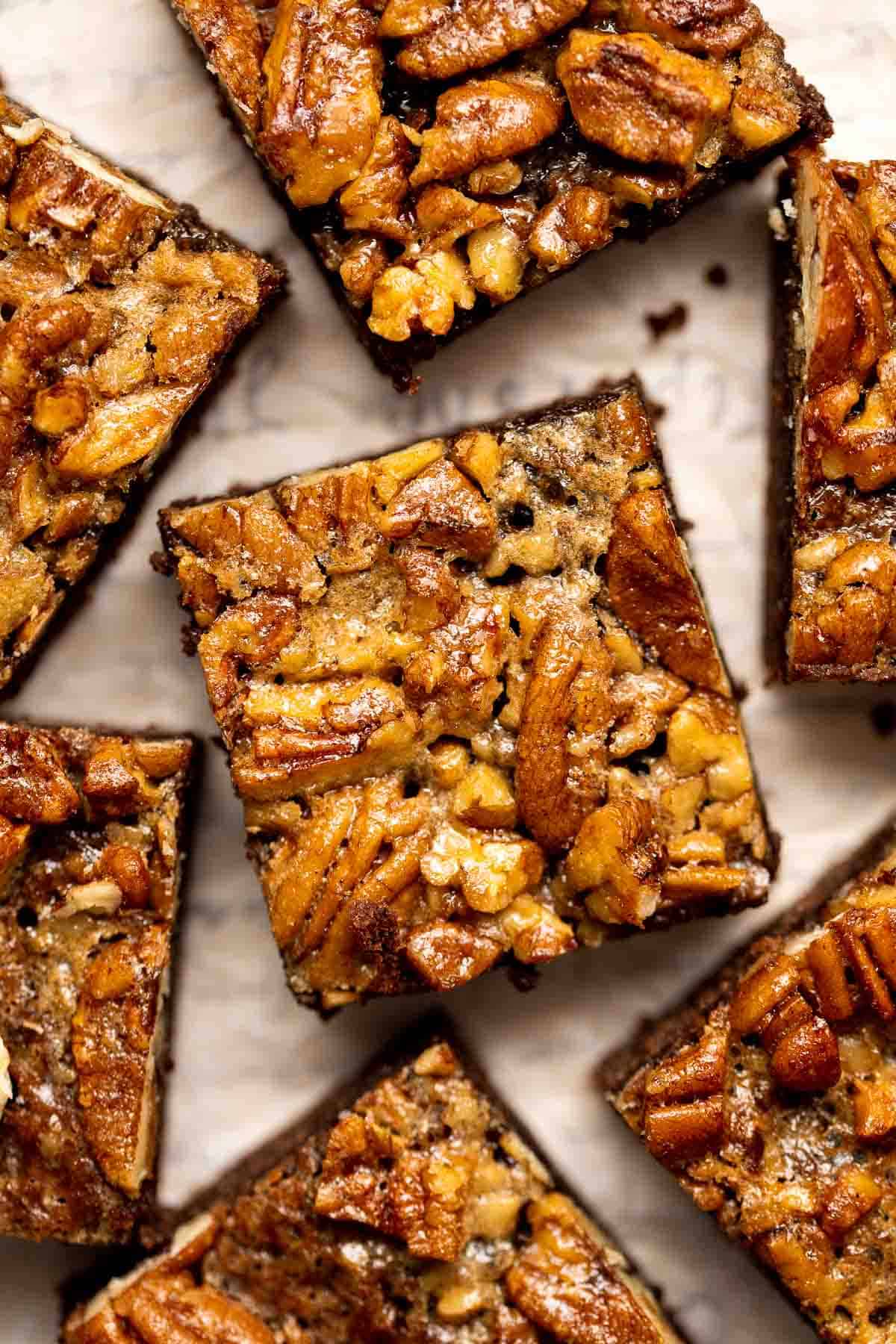 Why make pie or brownies when you can have them both at once? These Pecan Pie Brownies are the perfect fall treat for any occasion — rich, sweet, indulgent. | aheadofthyme.com