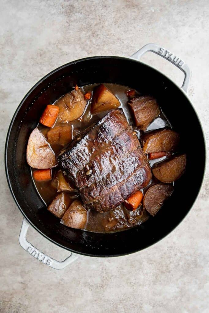 There’s nothing better than a classic Pot Roast for Sunday Dinner. It's hearty, wholesome, and filling comfort food that can feed the whole family. | aheadofthyme.com