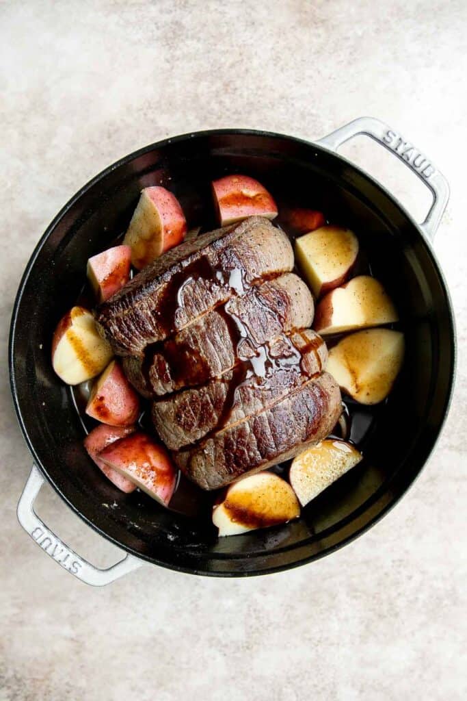 There’s nothing better than a classic Pot Roast for Sunday Dinner. It's hearty, wholesome, and filling comfort food that can feed the whole family. | aheadofthyme.com