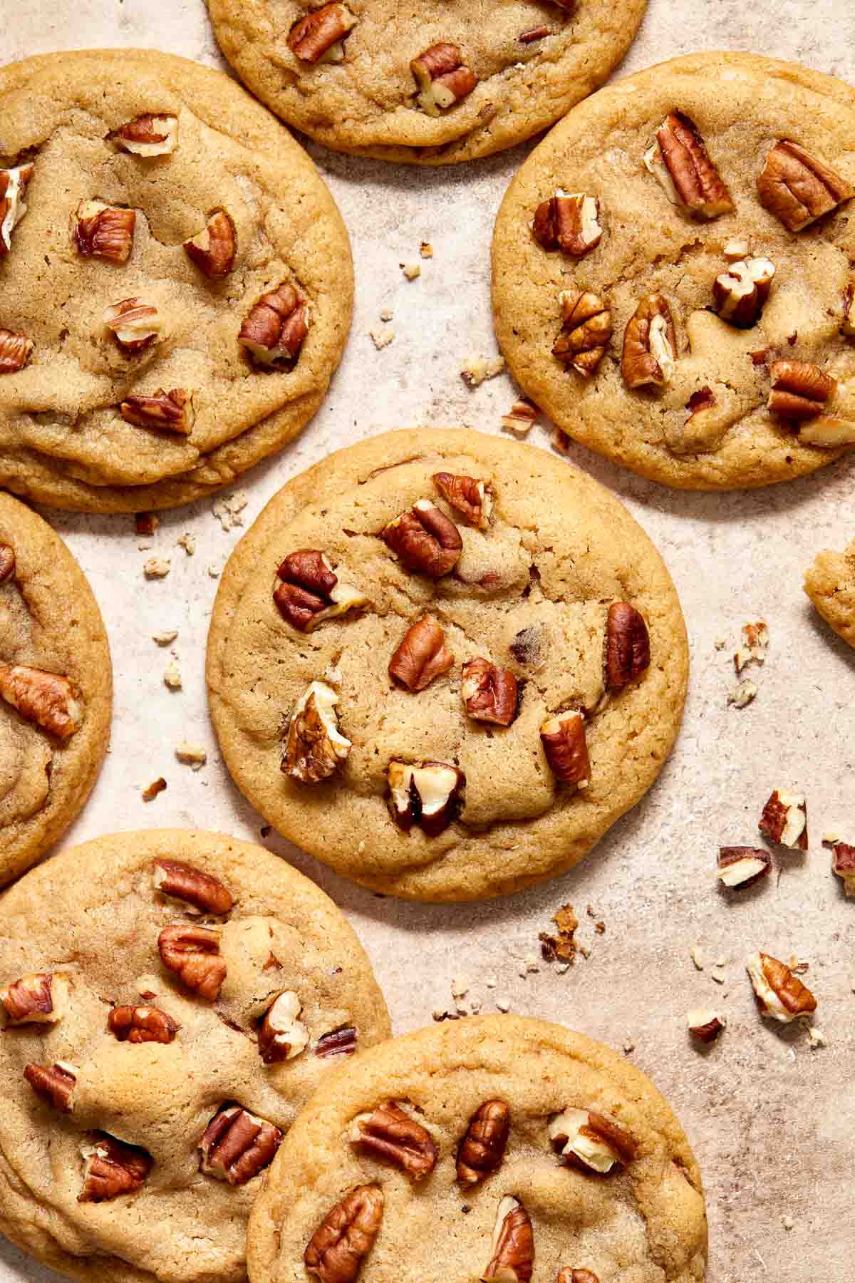 Butter Pecan Cookies are soft and chewy, have perfect golden crisp edges and loaded with crunchy toasted pecans. Quick and easy to make in under 20 minutes. | aheadofthyme.com