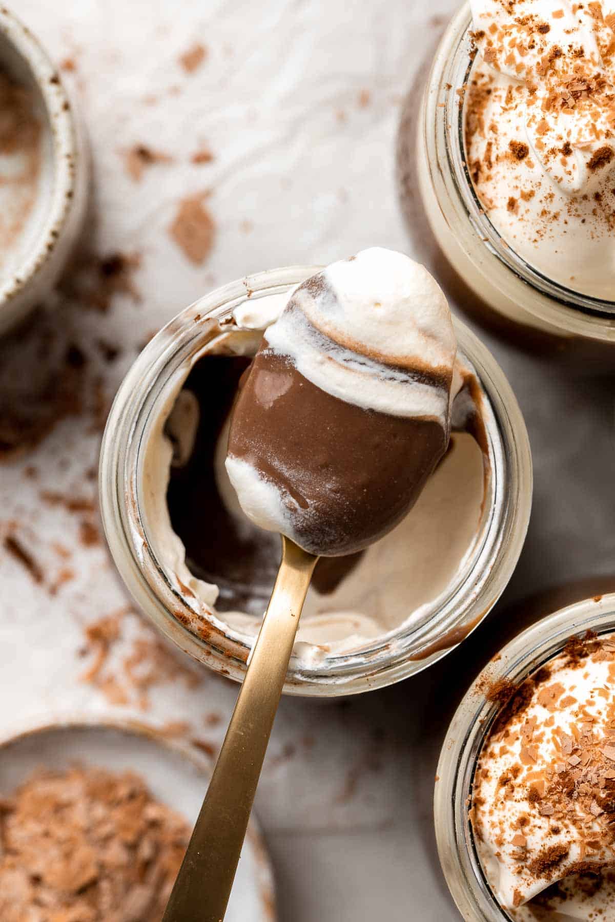 Once you try Homemade Chocolate Pudding, you’ll never want to touch another box of instant pudding mix. This no bake recipe takes 5 minutes to prep! | aheadofthyme.com