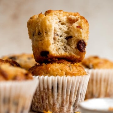 Cranberry Orange Muffins are soft, fluffy, buttery, and moist. Loaded with cranberries and orange, they are a delicious snack, breakfast, or dessert. | aheadofthyme.com