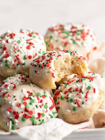 Super moist, soft, and sweet Italian Christmas Cookies (Ricotta Cookies) are easy festive holiday treats that are ready in just 30 minutes! | aheadofthyme.com