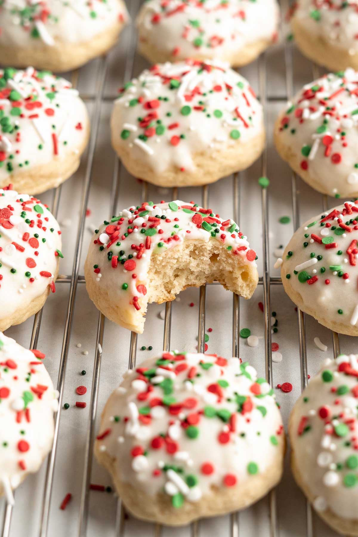 Super moist, soft, and sweet Italian Christmas Cookies (Ricotta Cookies) are easy festive holiday treats that are ready in just 30 minutes! | aheadofthyme.com