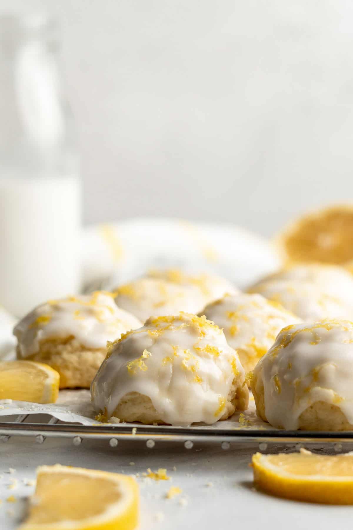 Italian Lemon Drop Cookies (Anginetti) are light, cake-like, classic Italian cookies with citrus flavor throughout. Quick and easy to make in 30 minutes. | aheadofthyme.com