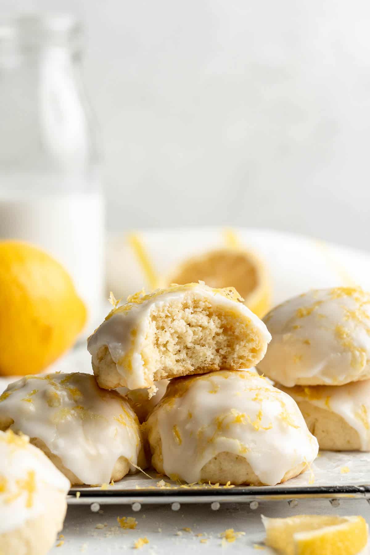 Italian Lemon Drop Cookies (Anginetti) are light, cake-like, classic Italian cookies with citrus flavor throughout. Quick and easy to make in 30 minutes. | aheadofthyme.com