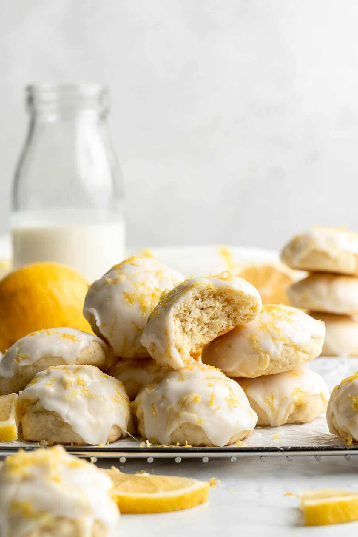 Italian Lemon Drop Cookies (Anginetti) are light, cake-like, classic Italian cookies with citrus flavor throughout. Quick and easy to make in 30 minutes. | aheadofthyme.com