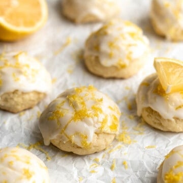 Italian Lemon Drop Cookies (Anginetti) are light, cake-like, classic Italian cookies with citrus flavor throughout. Quick and easy to make in 30 minutes. | aheadofthyme.com