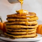 Homemade Pumpkin Pancakes are the perfect fall breakfast — light, fluffy, delicious, and warmly spiced. Ready in just 15 minutes with simple pantry staples. | aheadofthyme.com