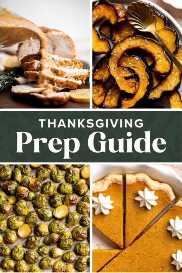 A complete Thanksgiving Dinner Prep Guide with a week-by-week timeline, tips on how to host Thanksgiving, Thanksgiving recipes, and free checklists. | aheadofthyme.com
