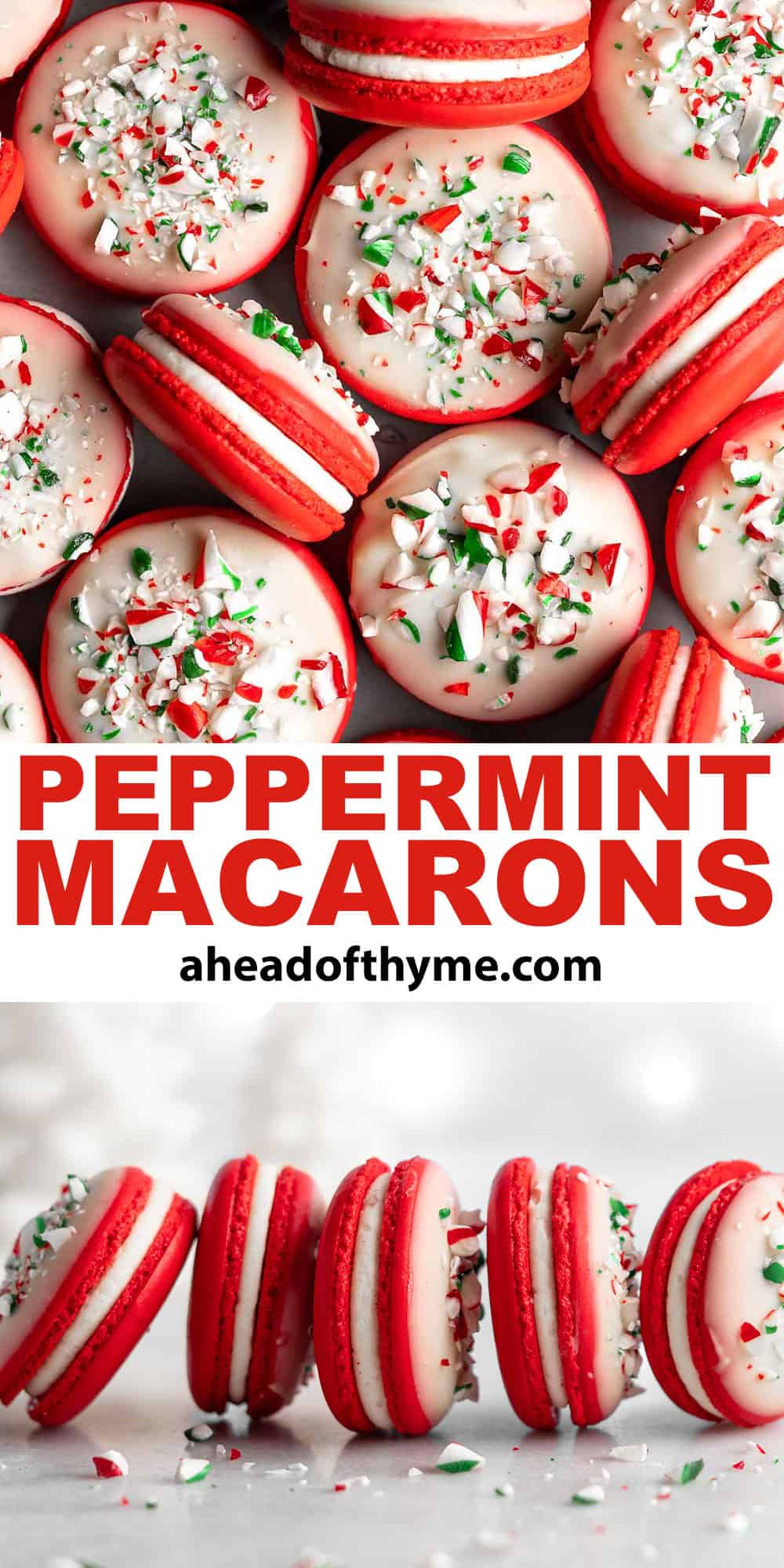Peppermint Macarons