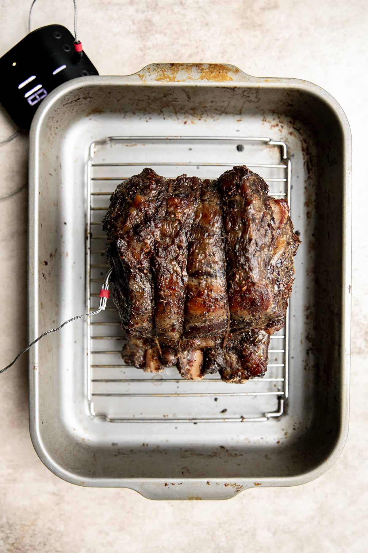 This Prime Rib Roast is a tender and juicy cut of beef marbled with fat. It is incredibly flavorful, delicious, and good — flavored with simple ingredients. | aheadofthyme.com