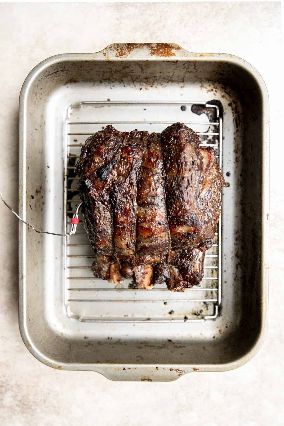 This Prime Rib Roast is a tender and juicy cut of beef marbled with fat. It is incredibly flavorful, delicious, and good — flavored with simple ingredients. | aheadofthyme.com