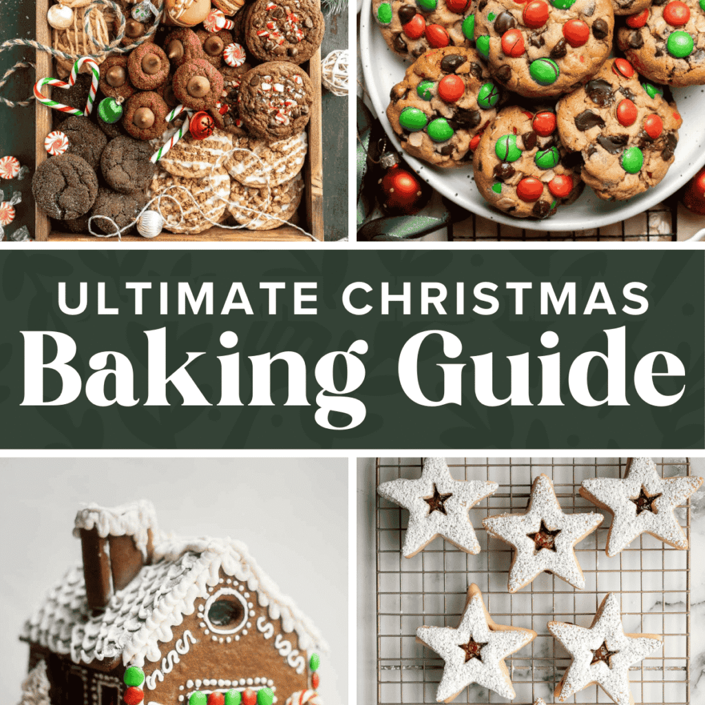 This Christmas Baking Guide with free checklists covers essential ingredients, tools, tips, mistakes to avoid, and holiday baking recipes. | aheadofthyme.com