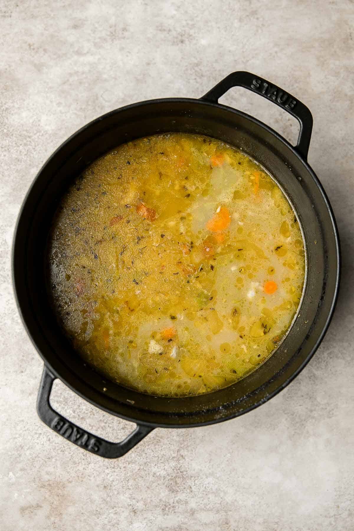 Chicken and Dumplings is a classic chicken soup that is hearty, comforting, and nourishing. Plus, it is quick and easy to make in one pot in 40 minutes. | aheadofthyme.com