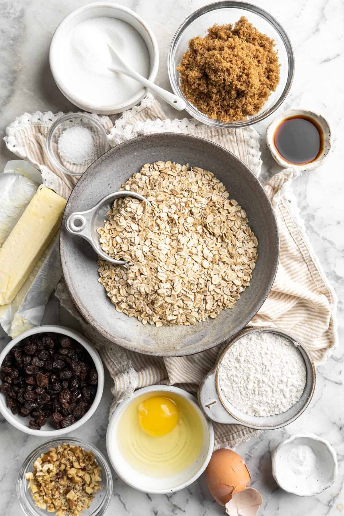 Soft and chewy Oatmeal Raisin Cookies are a quick and easy one bowl recipe made using simple pantry staple ingredients in under 20 minutes with no chilling! | aheadofthyme.com