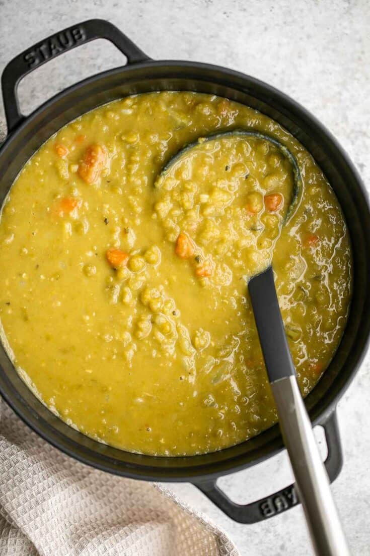 Vegetarian Split Pea Soup Ahead of Thyme