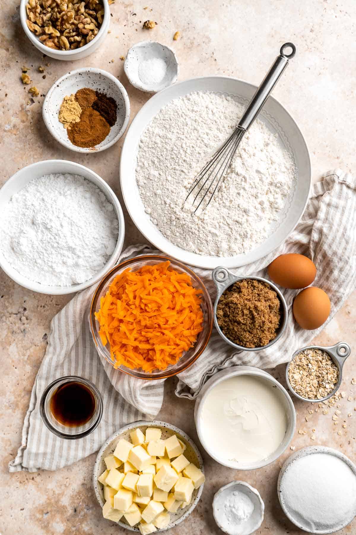 Carrot Cake Cookies are soft, chewy, cake-like cookies with a delicious homemade cream cheese glaze. They taste just like carrot cake but in cookie form. | aheadofthyme.com