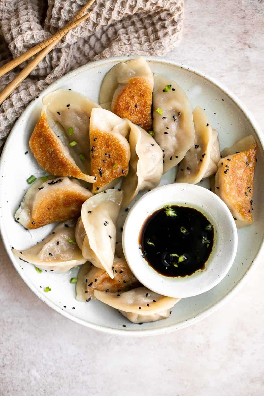 Kimchi Dumplings Ahead of Thyme