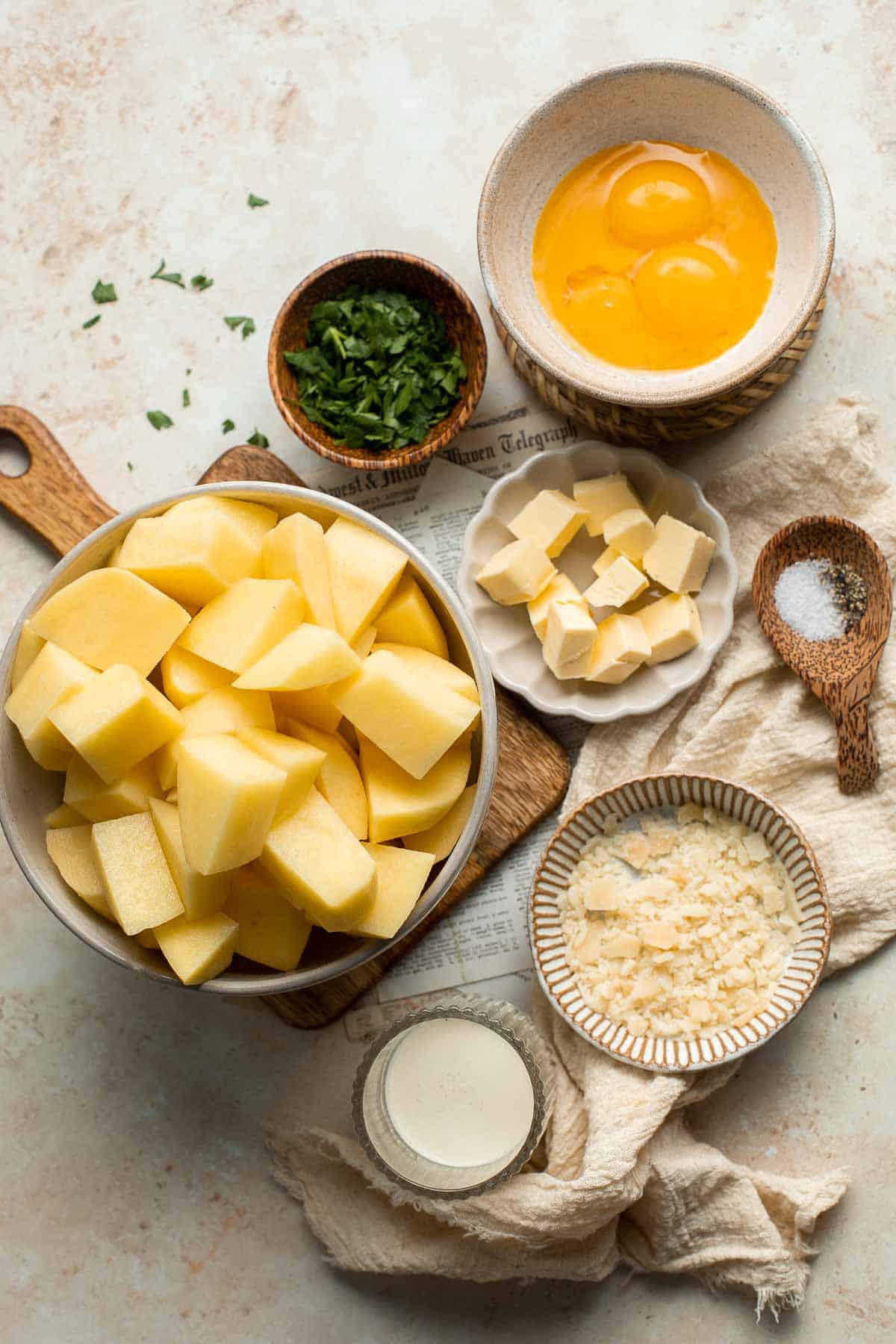Duchess Potatoes (Pommes Duchesse) are rich, creamy whipped bites of potatoes with crispy edges and a soft fluffy mashed potato centre. A fancy side dish! | aheadofthyme.com