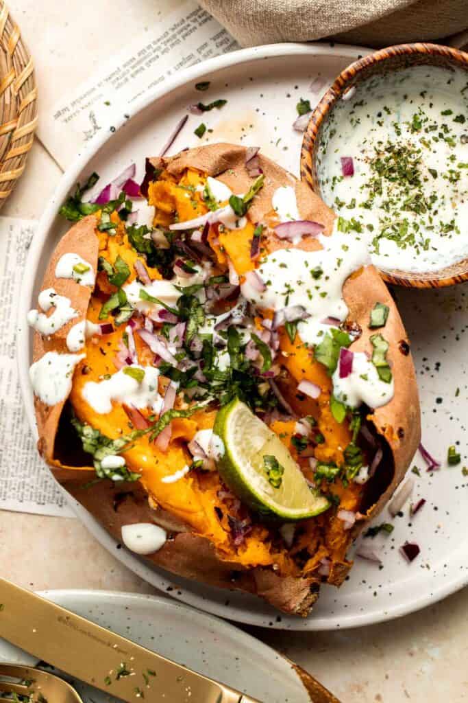 Baked Sweet Potato - Ahead of Thyme