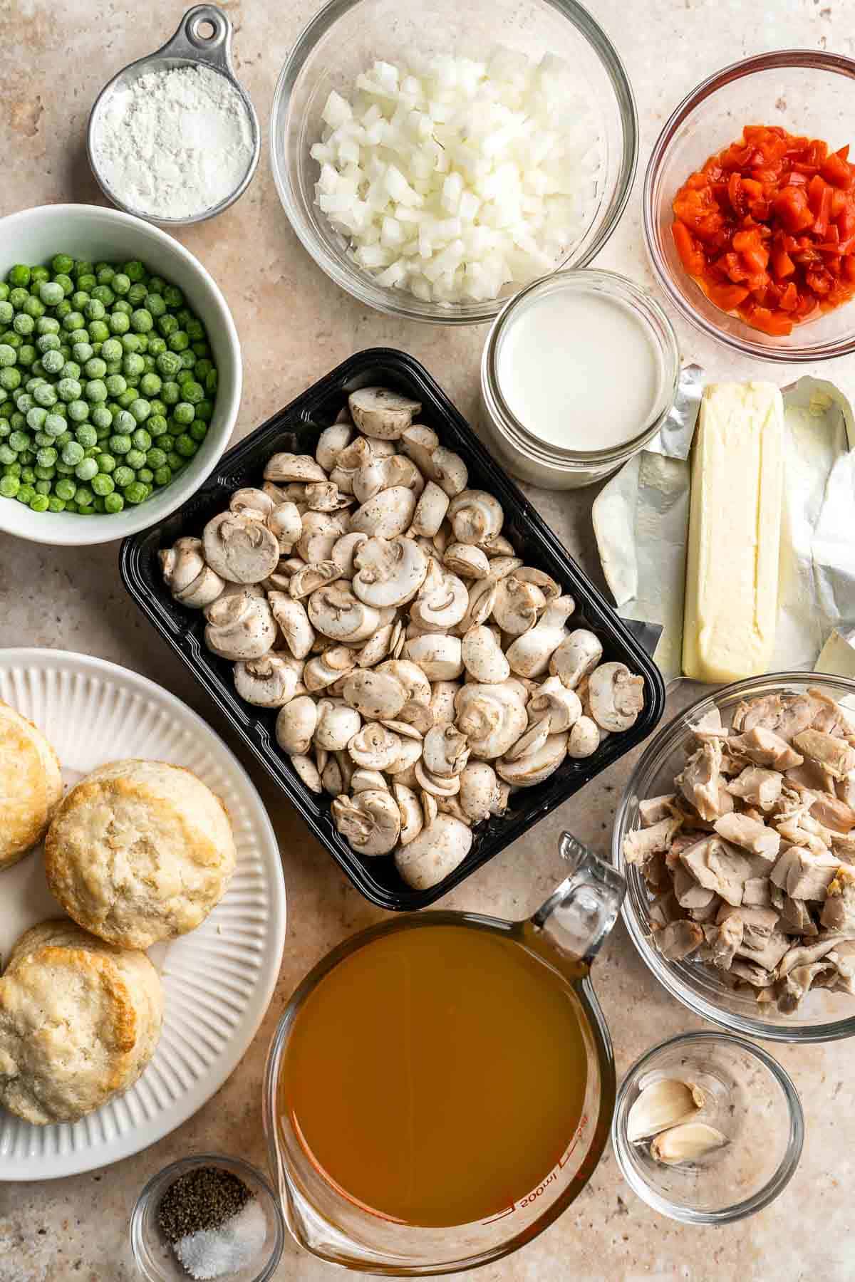 Chicken a la King is rich, creamy, and hearty comfort food. This 30-minute dinner recipe contains chicken and veggies in a cream sauce made from scratch. | aheadofthyme.com