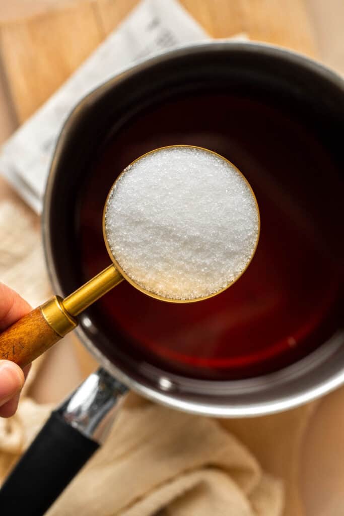 This Homemade Iced Tea made with only 10 minutes of prep using green or black tea, sugar, and water is sweet and refreshing — a perfect summer drink. | aheadofthyme.com